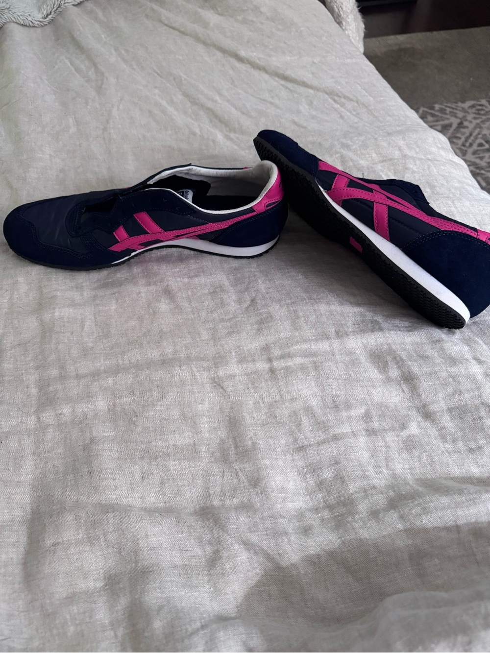 Onitsuka Tiger by Asics Navy with Pink Women's Sneakers - Picture 3 of 7